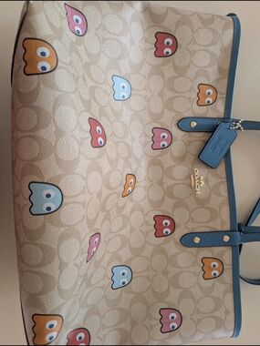 Rare Coachxpacman Tote Bag